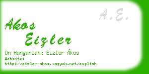 akos eizler business card